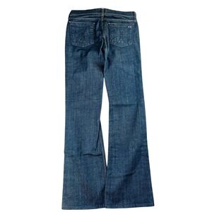 Y2K Habitual The City Bootcut Jeans Women 29 Blue Dark Wash Denim Flare USA Made